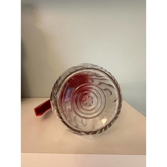 Vintage Federal Tool glass syrup dispenser with red plastic top - Picture 11 of 12